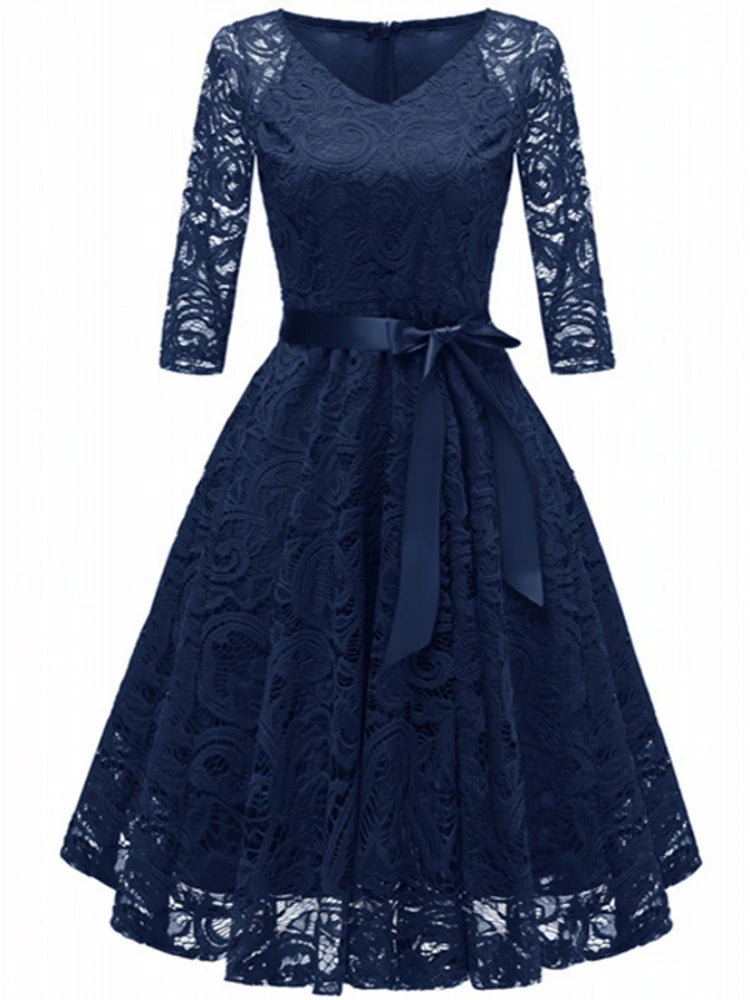 Lace Dresses V-Neck