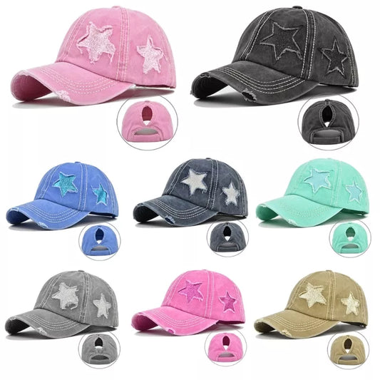 Womens Washed Cotton Baseball Cap